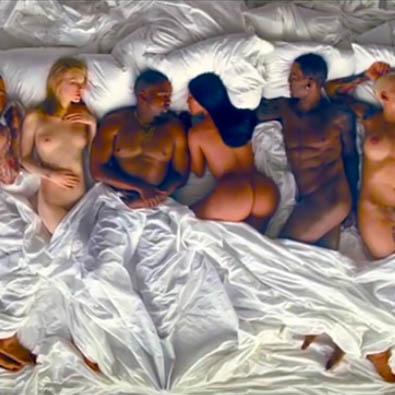 Famous le nouveau clip de Kanye West, c'est la grosse orgie !